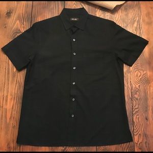 Men’s Black Tasso Elba Button Down Shirt